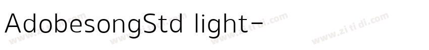 AdobesongStd light字体转换
